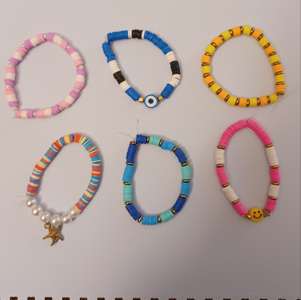 Colorful Kids Beaded Bracelet Set